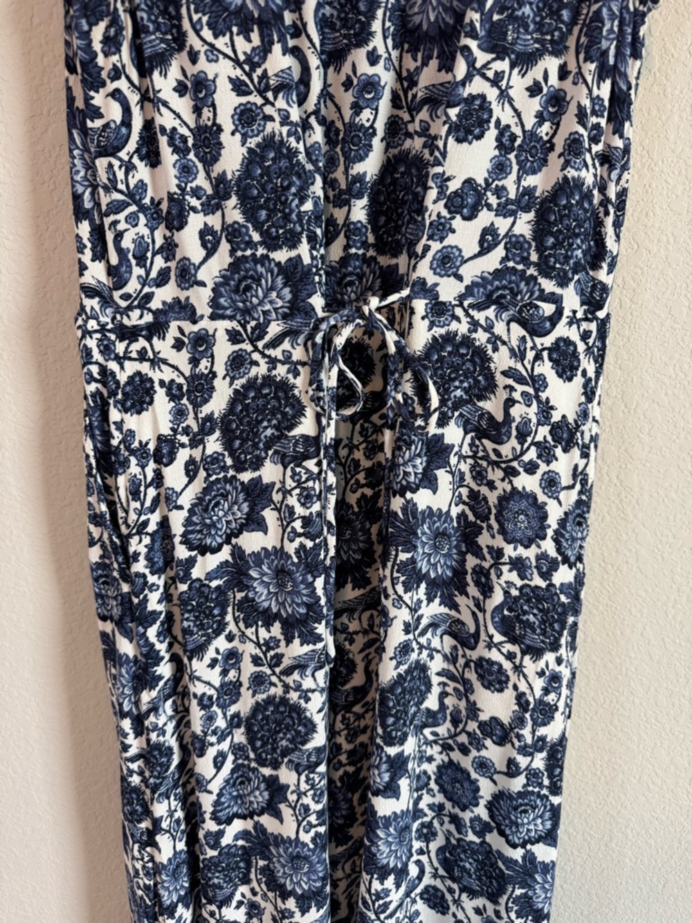 & Other Stories Floral Peacock Print Grand Millennial Button Down Midi Dress 6 - Picture 11 of 11